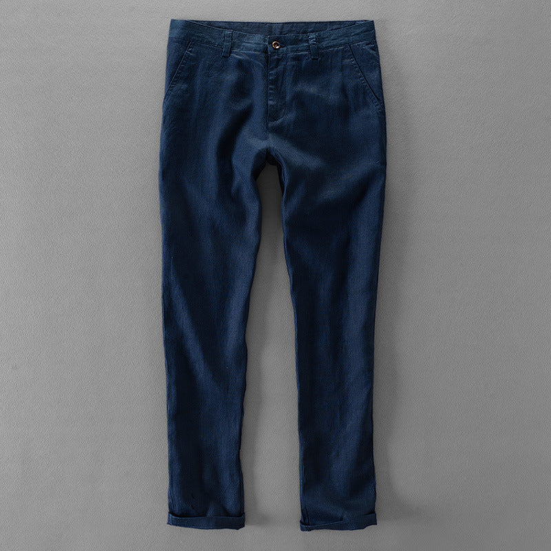 Linen Casual Long Slim Fit Trousers