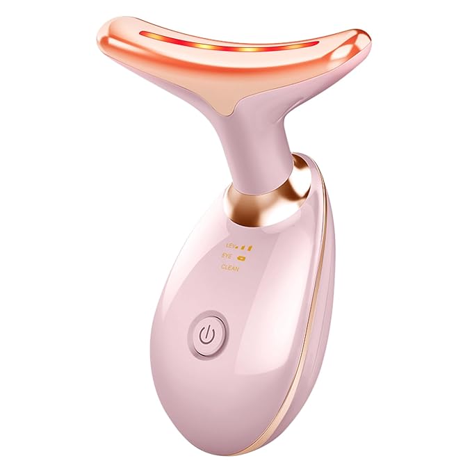 Beauty Facial Massager, 4 Color Wavy Acne Beauty Microcurrent Facial Device Skin Firming for Face Neck Beauty Device