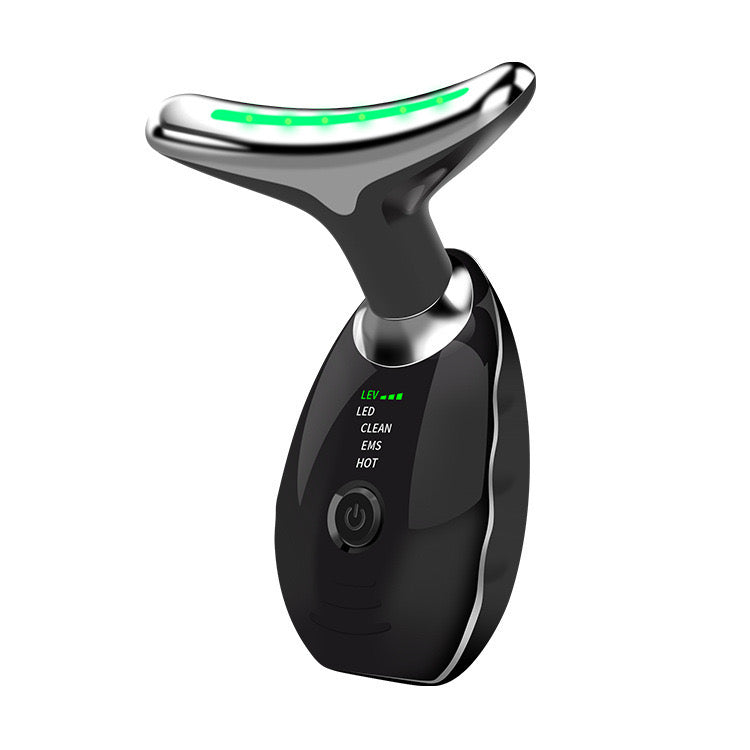 Beauty Facial Massager, 4 Color Wavy Acne Beauty Microcurrent Facial Device Skin Firming for Face Neck Beauty Device