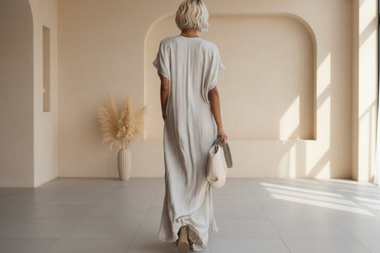 The Hera Lace-Trimmed Kaftan