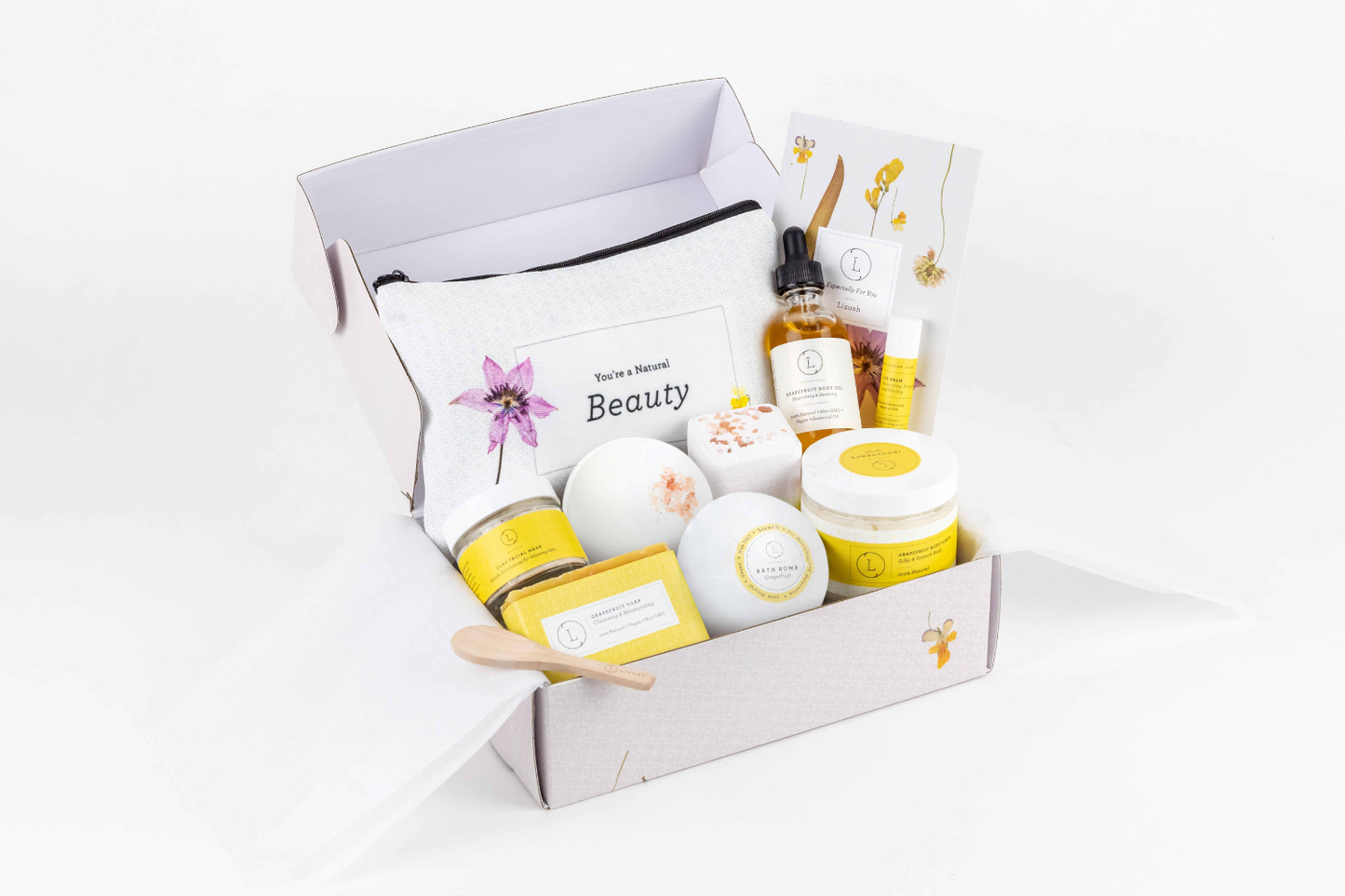 Wellness Envigorate Care Package, Handmade Natural Bath and Body Gift Box, Thank You Gift, Chrismas Gift box, Holiday spa box - Citrus full set with a FREE white sponge