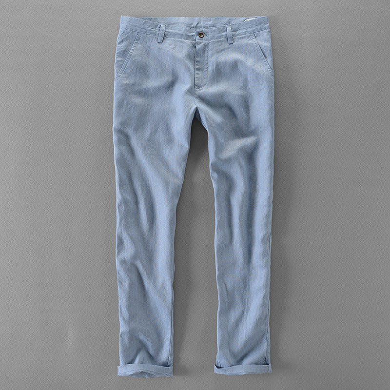 Linen Casual Long Slim Fit Trousers
