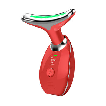 Beauty Facial Massager, 4 Color Wavy Acne Beauty Microcurrent Facial Device Skin Firming for Face Neck Beauty Device