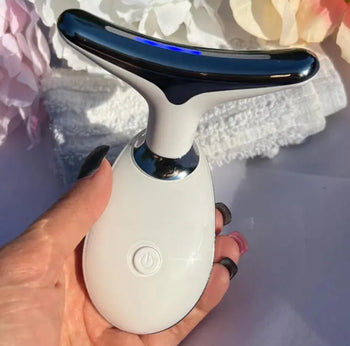 Beauty Facial Massager, 4 Color Wavy Acne Beauty Microcurrent Facial Device Skin Firming for Face Neck Beauty Device