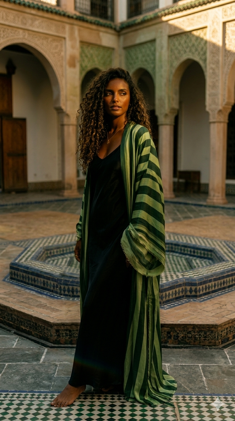 The Anatolia Striped Mediterranean Kimono