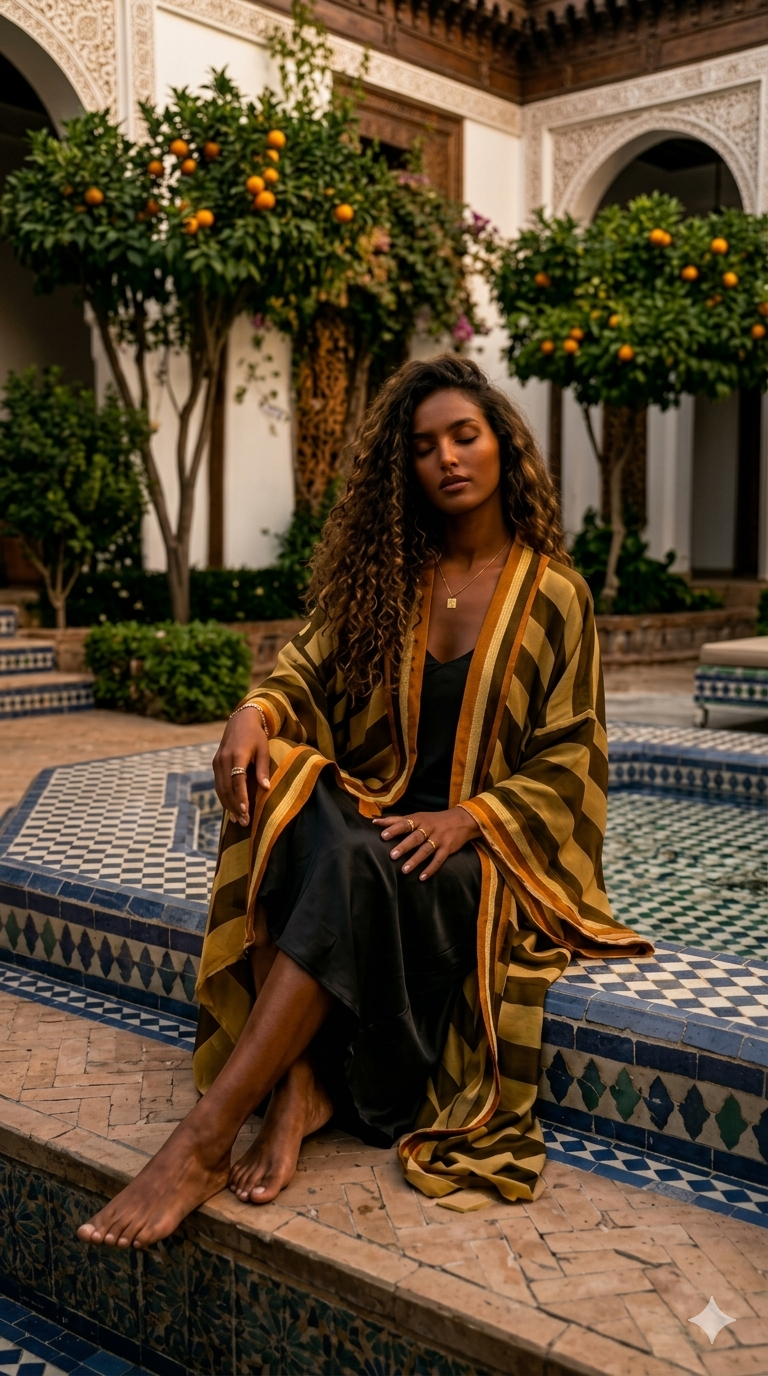 The Anatolia Striped Mediterranean Kimono